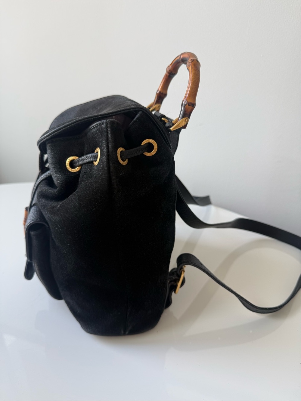 Gucci Mini Bamboo Suede Backpack - Picture 8 of 12